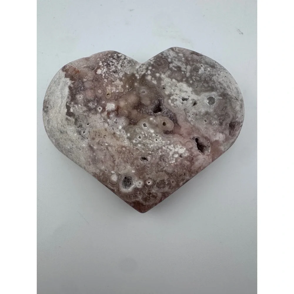 Pink Amethyst Heart Carving